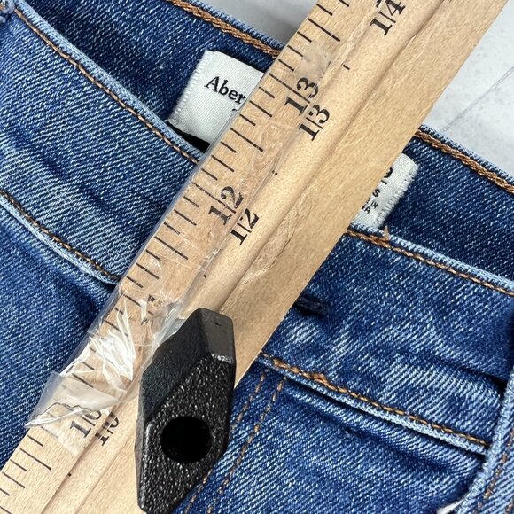Abercrombie Fitch Jean Women 28x25* High Rise Ankle Straight Blue Denim Tag 29 S - Picture 15 of 16